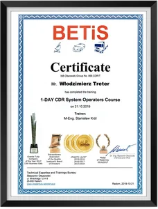Zertifikat BETiS – Kurs für CDR-Systembediener, 2019
